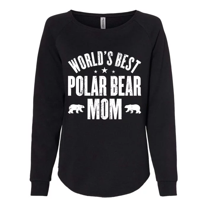 Worlds Best Polar Bear Mom Cute Gift Womens California Wash Sweatshirt