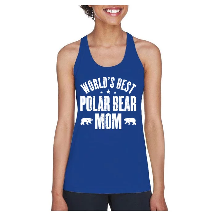 Worlds Best Polar Bear Mom Cute Gift Women's Racerback Tank