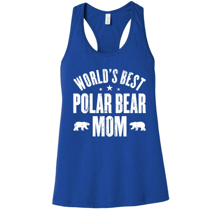 Worlds Best Polar Bear Mom Cute Gift Women's Racerback Tank