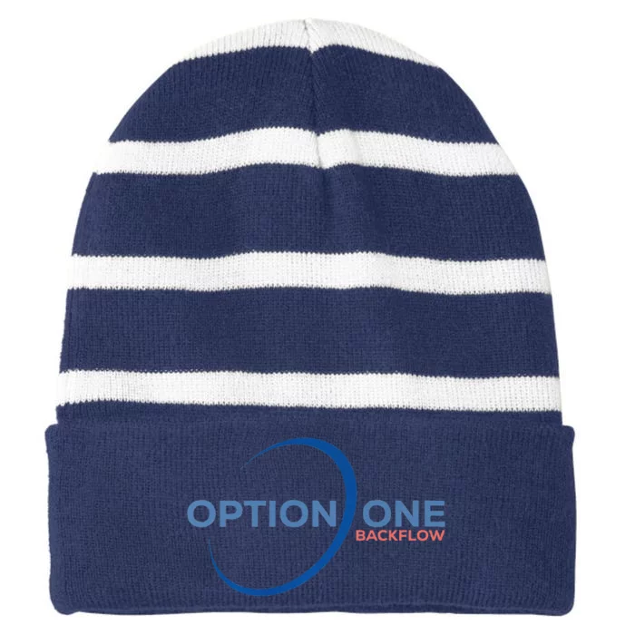 Work Backflow Premium Striped Beanie with Solid Band