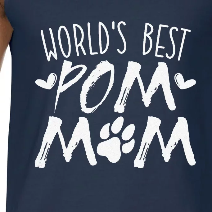 Worlds Best Pom Mom Pomeranian Mothers Day Dog Lover Comfort Colors® Tank Top