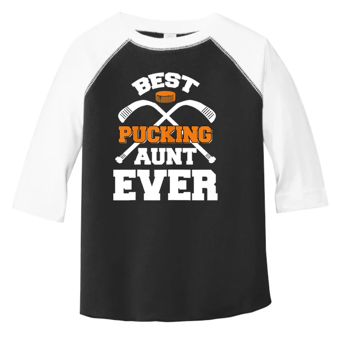 Womens Best Pucking Aunt Ever Hockey Sports Lover TShirt Toddler Fine Jersey T-Shirt