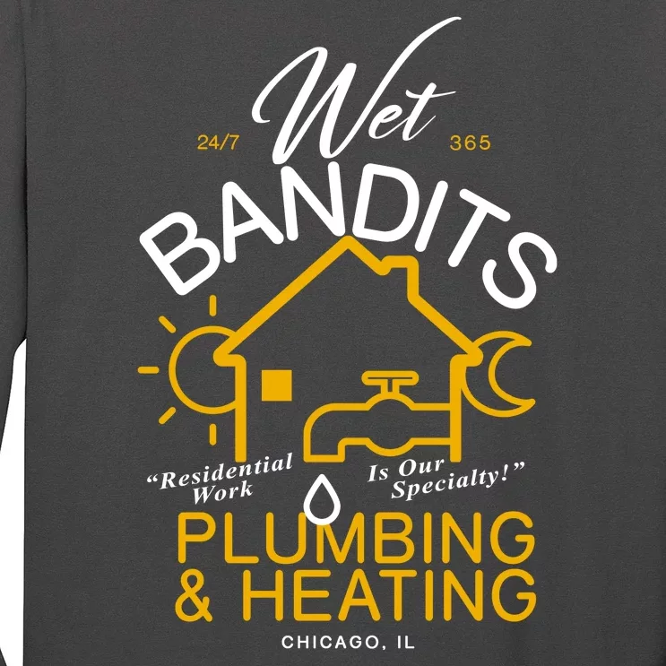 Wet Bandits Plumbing & Heating Chicago Long Sleeve Shirt