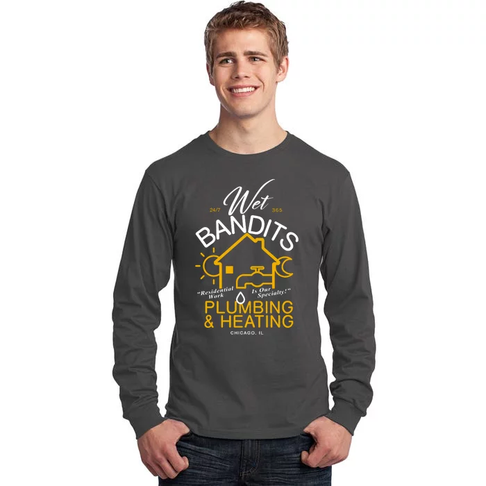 Wet Bandits Plumbing & Heating Chicago Tall Long Sleeve T-Shirt