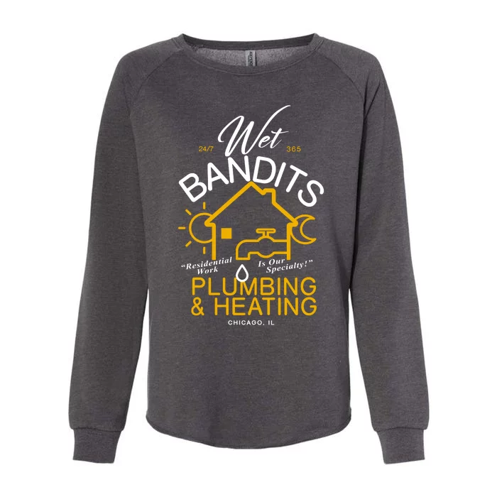 Wet Bandits Plumbing & Heating Chicago Womens California Wash Sweatshirt