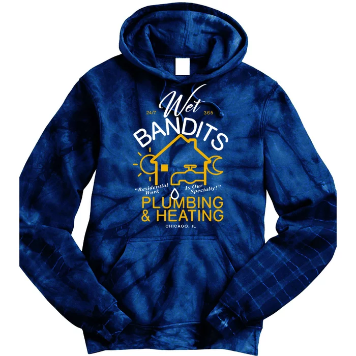 Wet Bandits Plumbing & Heating Chicago Tie Dye Hoodie