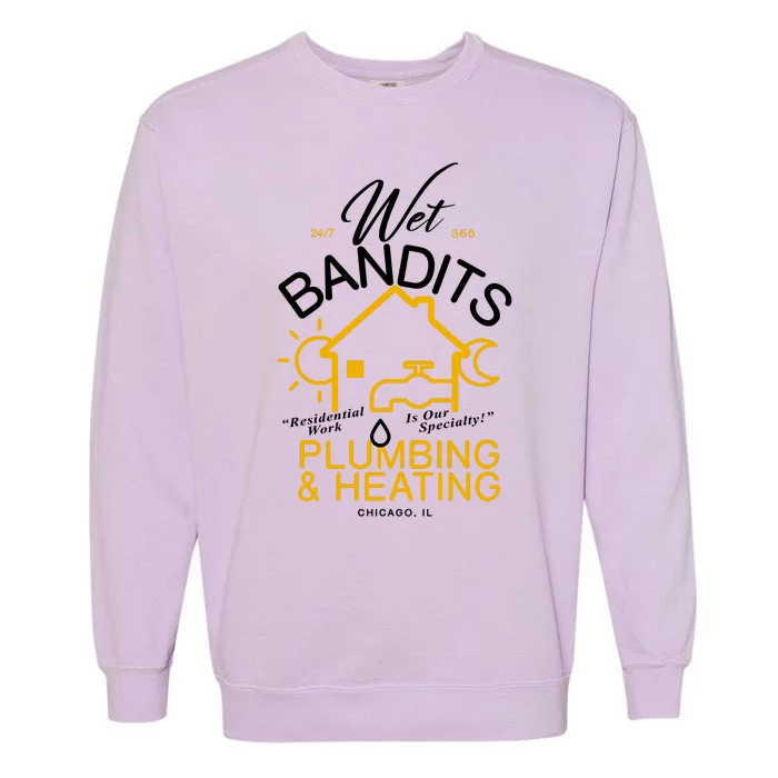 Wet Bandits Plumbing & Heating Chicago Garment-Dyed Sweatshirt