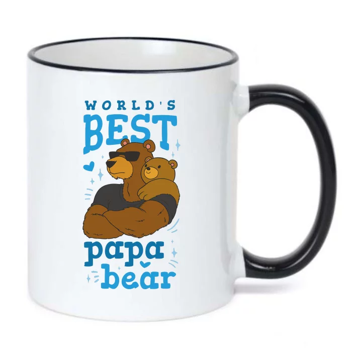 World's Best Papa Bear Black Color Changing Mug