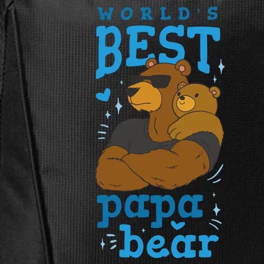 World's Best Papa Bear City Backpack