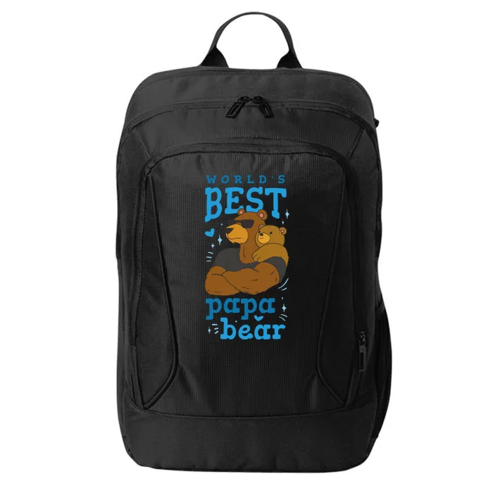 World's Best Papa Bear City Backpack