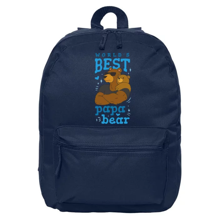 World's Best Papa Bear 16 in Basic Backpack