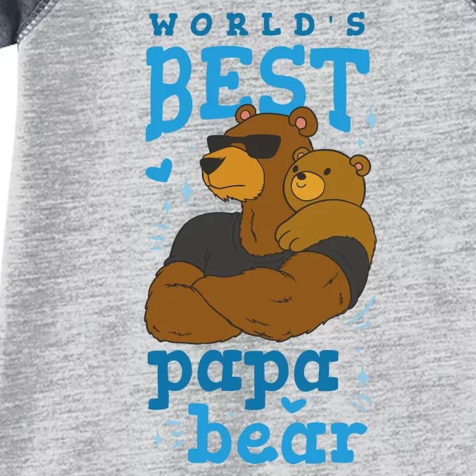 World's Best Papa Bear Infant Baby Jersey Bodysuit