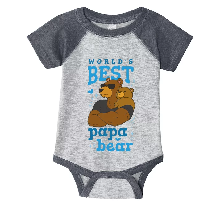 World's Best Papa Bear Infant Baby Jersey Bodysuit