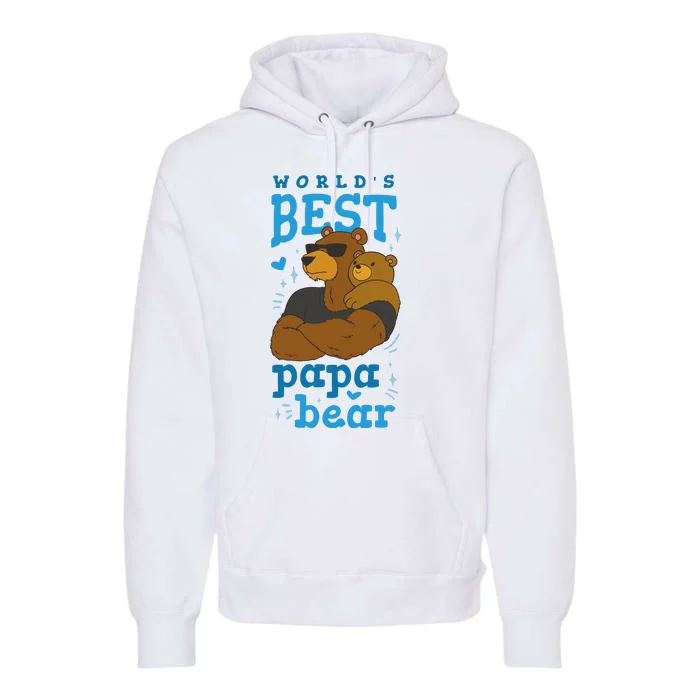 World's Best Papa Bear Premium Hoodie