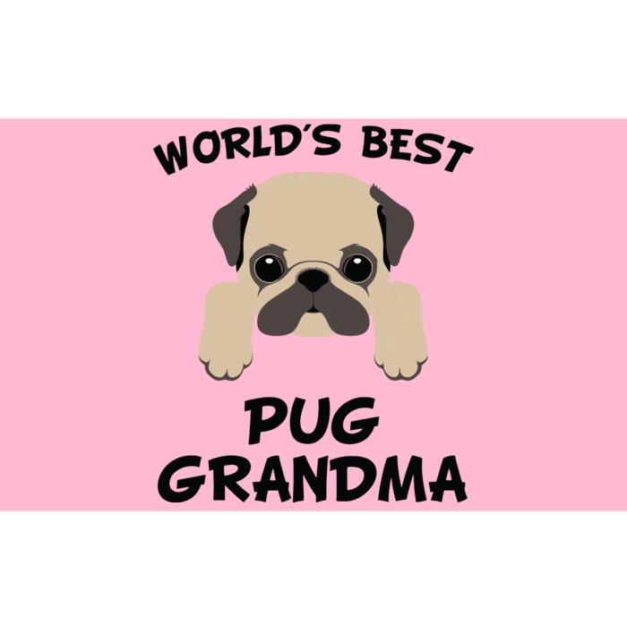 Worlds Best Pug Grandma Dog Granddog Bumper Sticker