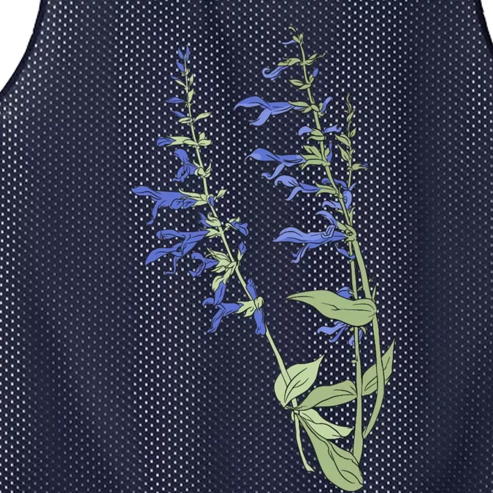 Wildflowers Blue Premium Mesh Reversible Basketball Jersey Tank