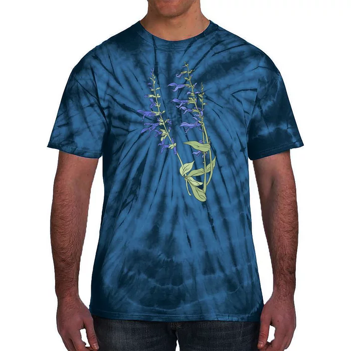 Wildflowers Blue Premium Tie-Dye T-Shirt