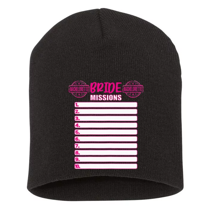 Womens Bachelorette Party With Checklist Tasks For The Bride DIY Short Acrylic Beanie