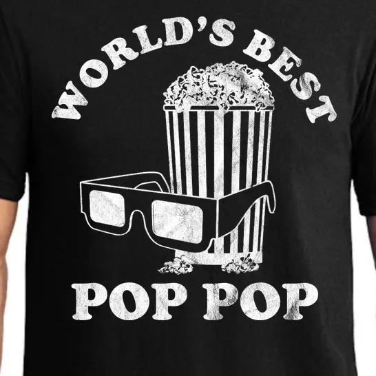 Worlds Best Pop Pop Movie Lover Fathers Day Pajama Set