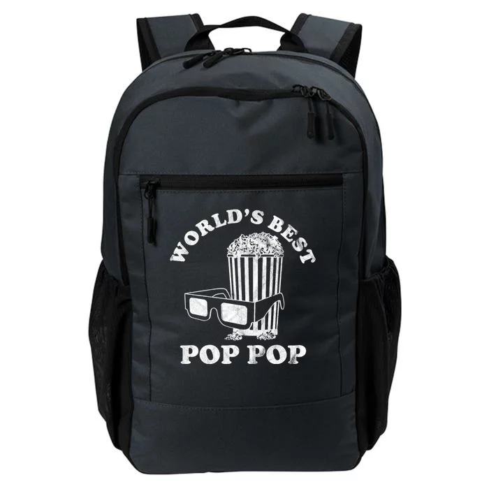 Worlds Best Pop Pop Movie Lover Fathers Day Daily Commute Backpack