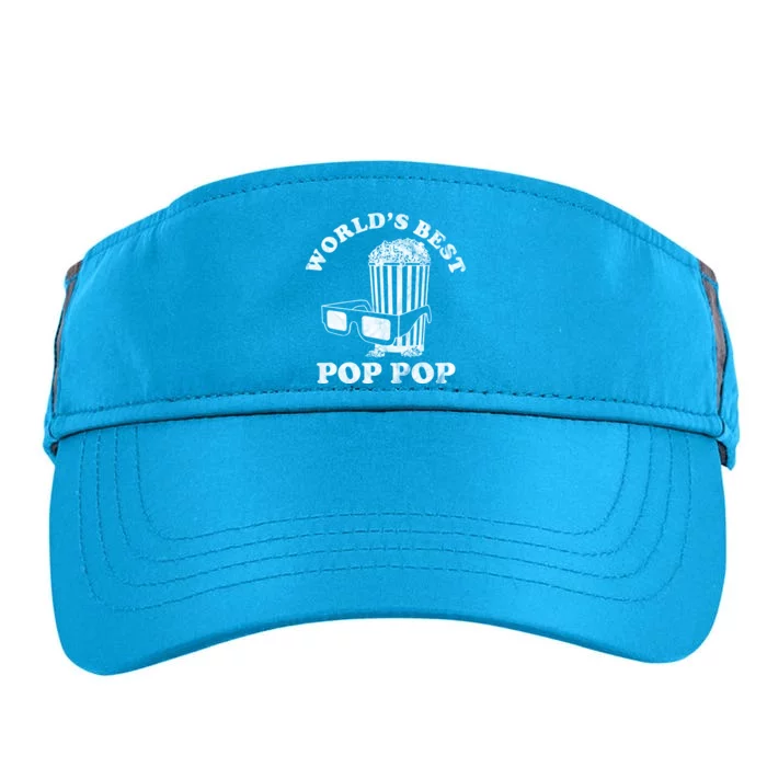 Worlds Best Pop Pop Movie Lover Fathers Day Adult Drive Performance Visor