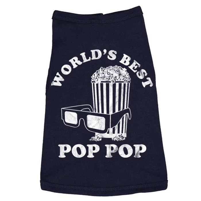 Worlds Best Pop Pop Movie Lover Fathers Day Doggie Tank