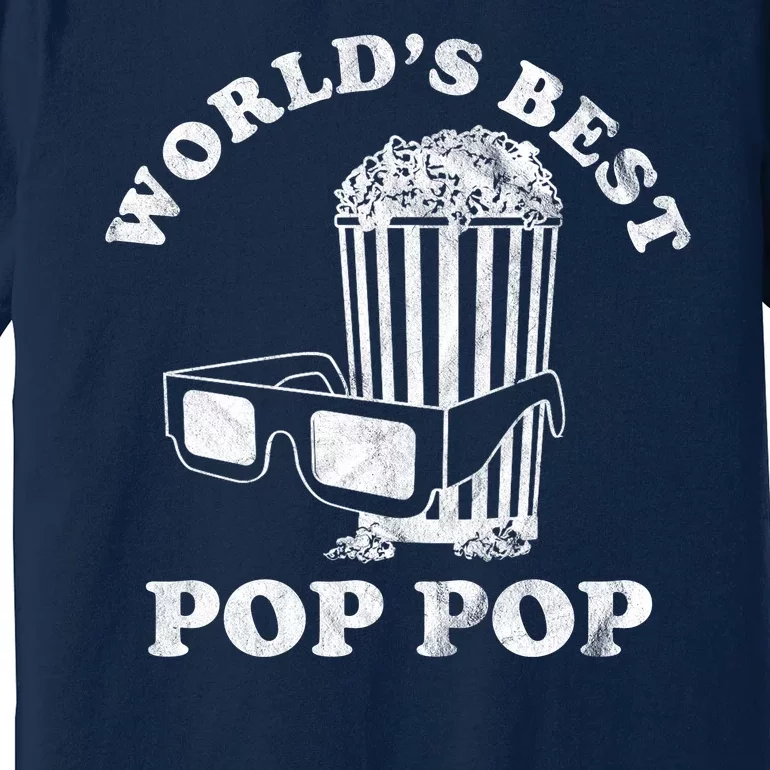 Worlds Best Pop Pop Movie Lover Fathers Day Premium T-Shirt