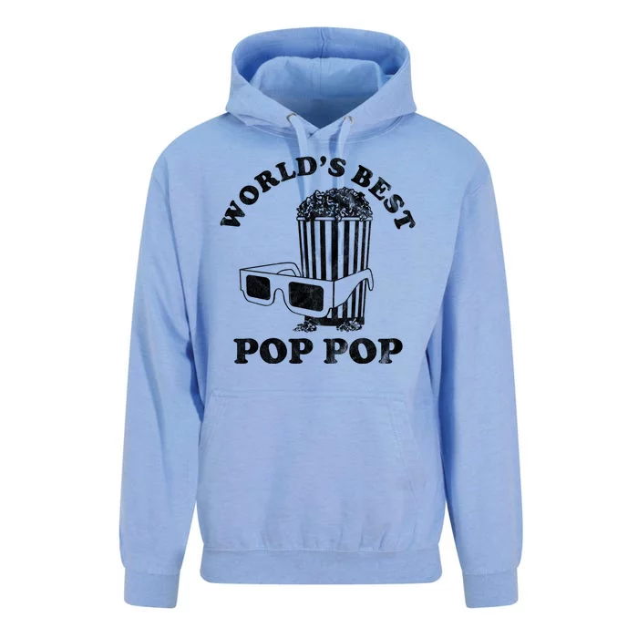 Worlds Best Pop Pop Movie Lover Fathers Day Unisex Surf Hoodie