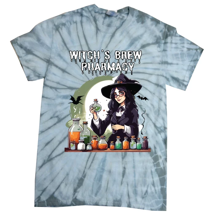 Witchs Brew Pharmacy Wizard Pharmacist Halloween Costume Tie-Dye T-Shirt