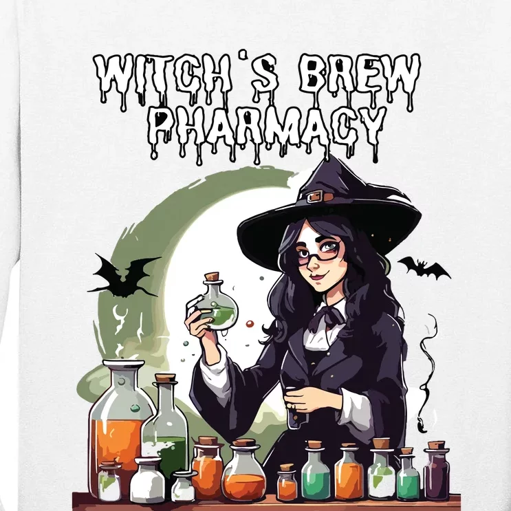 Witchs Brew Pharmacy Wizard Pharmacist Halloween Costume Tall Long Sleeve T-Shirt