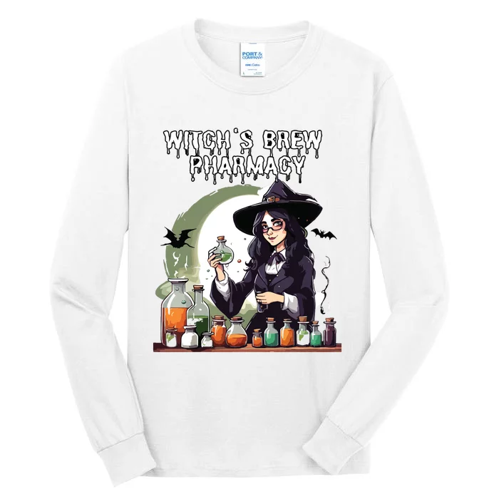 Witchs Brew Pharmacy Wizard Pharmacist Halloween Costume Tall Long Sleeve T-Shirt