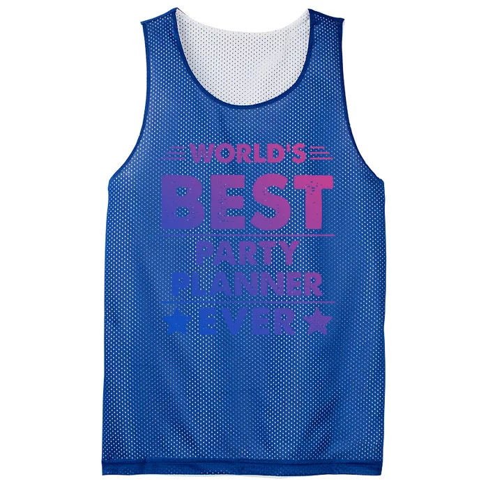 World's Best Party Planner Ever Funny Gift Mesh Reversible Basketball Jersey Tank