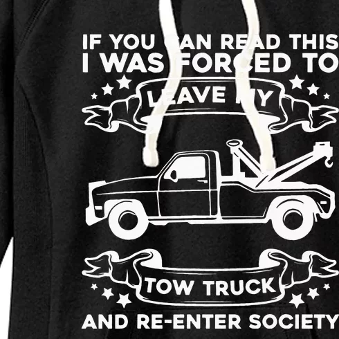 Wrecker Breakdown Recovery Towing Tow Truck Driver Women's Fleece Hoodie