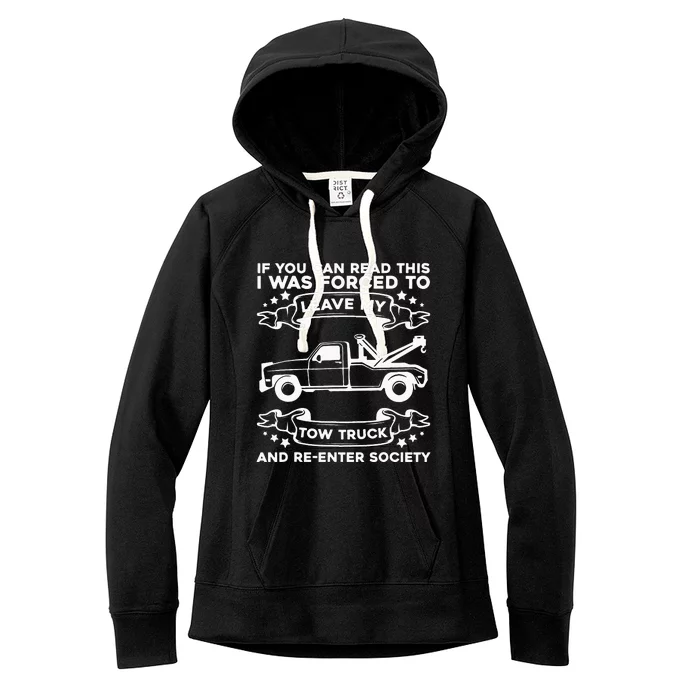 Wrecker Breakdown Recovery Towing Tow Truck Driver Women's Fleece Hoodie