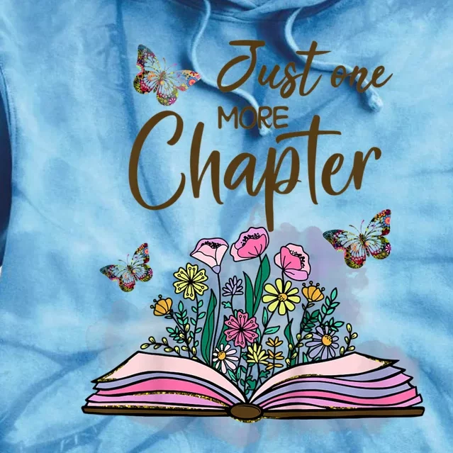 Wildflowers Book Reading Bookaholic Just One More Chapter Tie Dye Hoodie