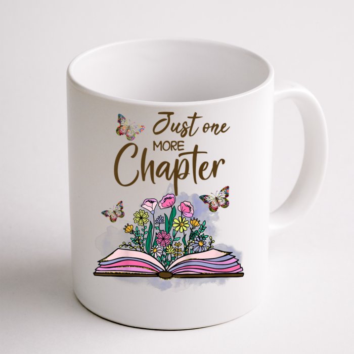 Wildflowers Book Reading Bookaholic Just One More Chapter Front & Back Coffee Mug