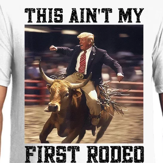 Western Bull Rider Trump AinT My First Rodeo Arena Pajama Set