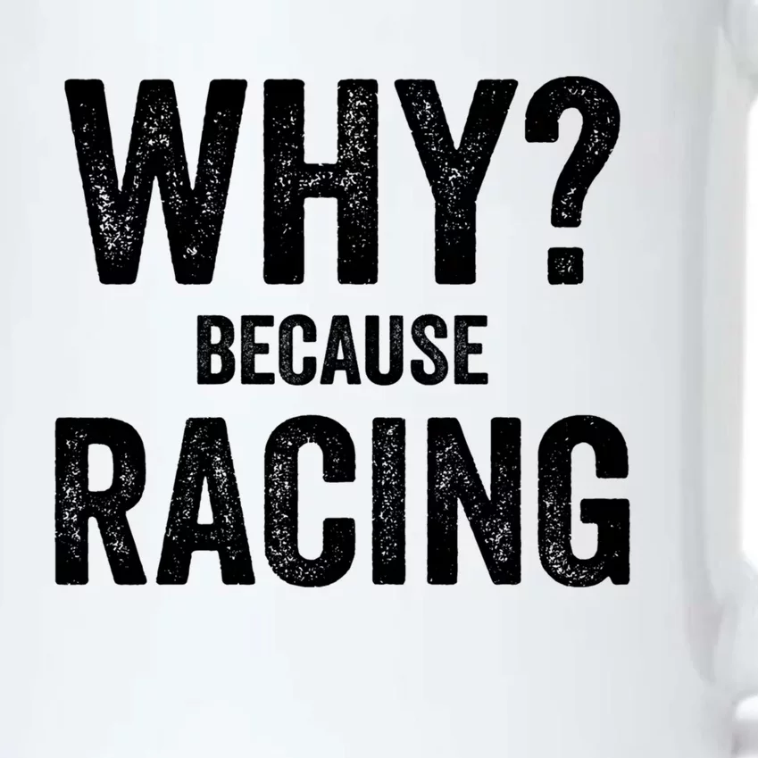 Why? Because Racing Race Day Fan Track Auto Car Lover Cute Gift Black Color Changing Mug