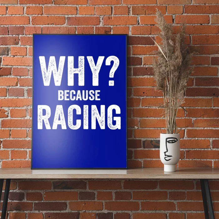 Why? Because Racing Race Day Fan Track Auto Car Lover Cute Gift Poster