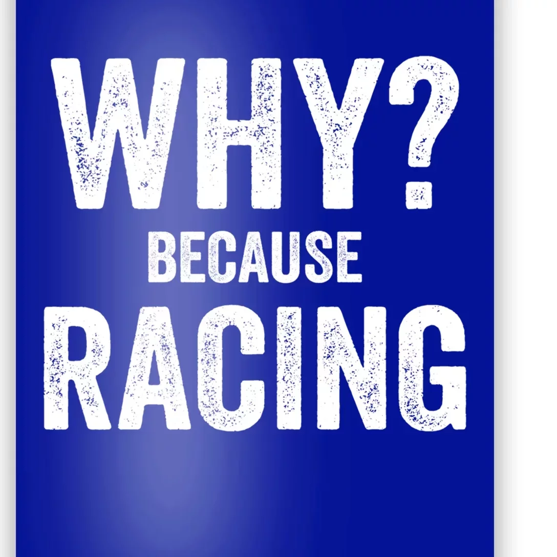 Why? Because Racing Race Day Fan Track Auto Car Lover Cute Gift Poster