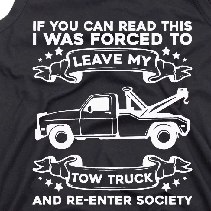 Wrecker Breakdown Recovery Towing Tow Truck Driver Tank Top