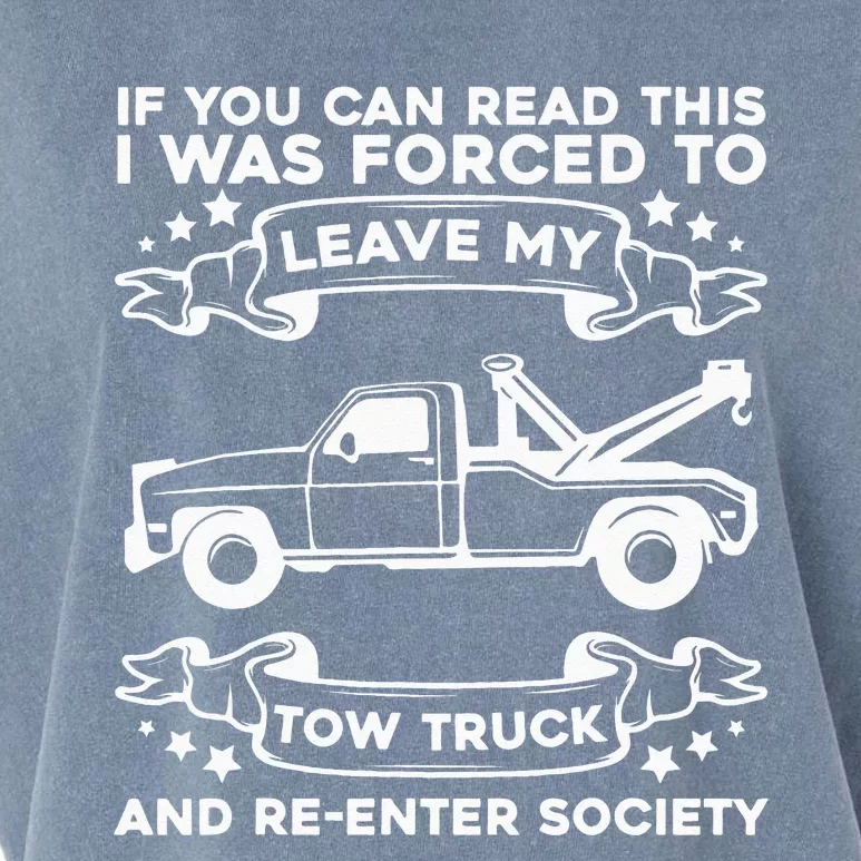 Wrecker Breakdown Recovery Towing Tow Truck Driver Garment-Dyed Women's Muscle Tee