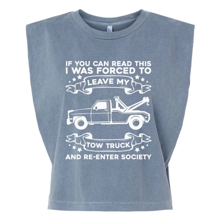 Wrecker Breakdown Recovery Towing Tow Truck Driver Garment-Dyed Women's Muscle Tee