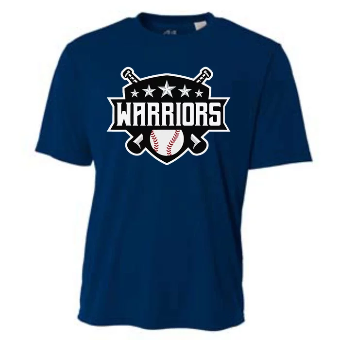 Warriors Baseball Sports Game Day Spirit Print Stars Mom Dad Cooling Performance Crew T-Shirt