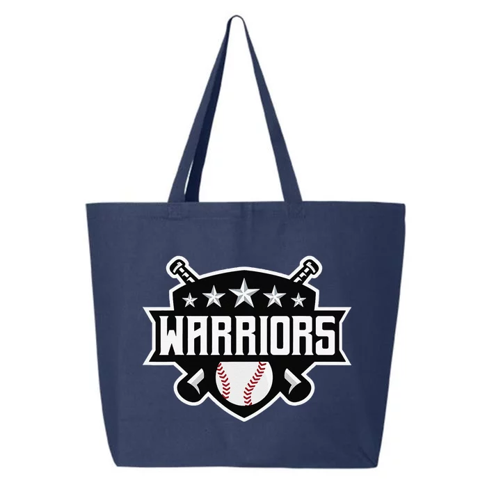 Warriors Baseball Sports Game Day Spirit Print Stars Mom Dad 25L Jumbo Tote