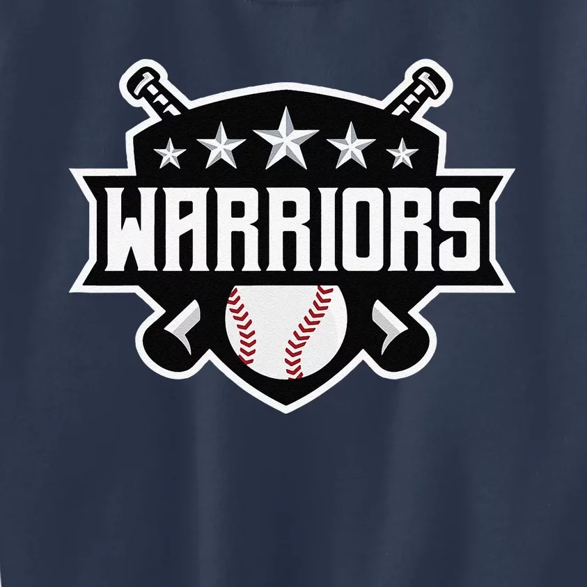 Warriors Baseball Sports Game Day Spirit Print Stars Mom Dad Kids Sweatshirt