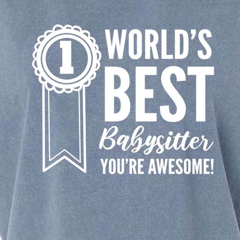 World's Best Sitter! Caregiver Gift Garment-Dyed Women's Muscle Tee