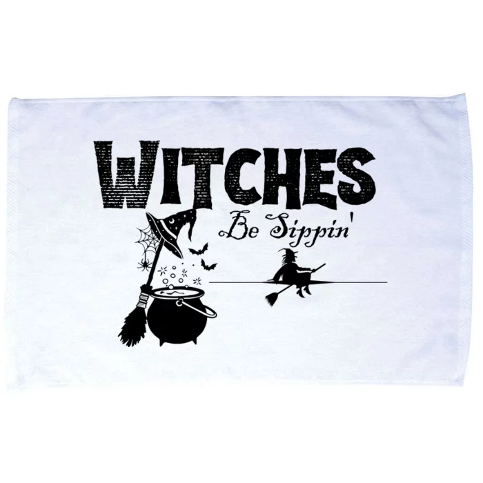 Witches Be Sippin Halloween Holiday Spooky Microfiber Hand Towel