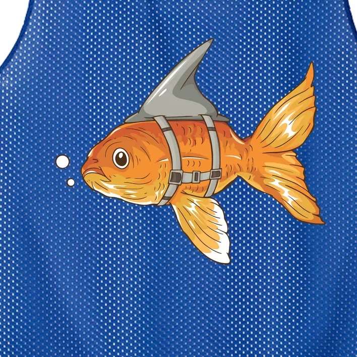 Wanna Be Shark Funny Fish Mesh Reversible Basketball Jersey Tank