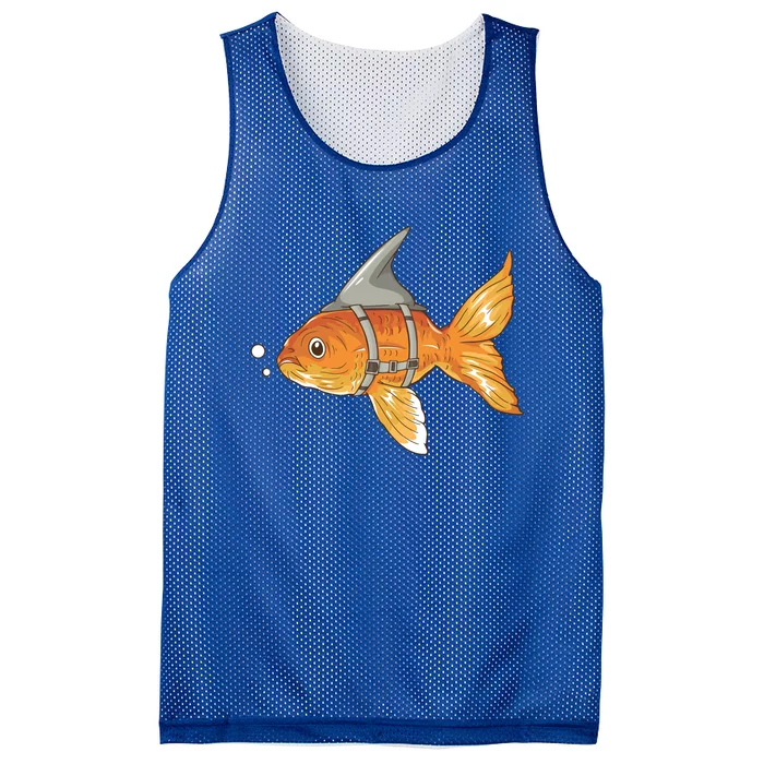 Wanna Be Shark Funny Fish Mesh Reversible Basketball Jersey Tank